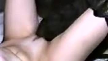 Passionate spouse experiences full canine penis in her small openings