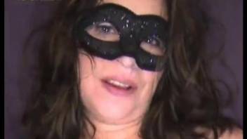 Throbbing cock of pet is perfect for unsatisfied MILF in mask