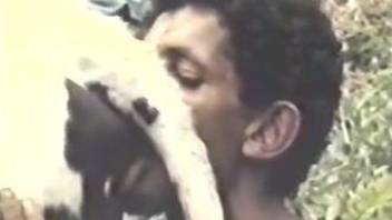 Naked black guy works the cow in few rounds of zoo sex