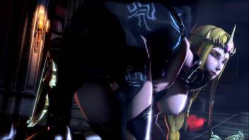 3D bestiality adult film featuring doggy position intercourse