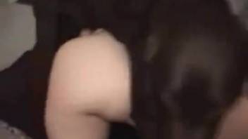 Novice girl 18+ pounded hard in her vagina by excited canine