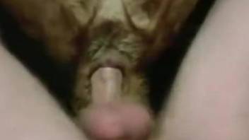 Dude with a nice cock pounds that pussy violently