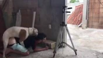 Guy with a sexy ass screwing a super perverted beast