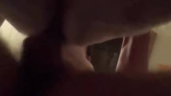 Dominant guy with a rigid dick screws a snug creature