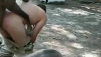 Beastly encounter banging a donkey alongside a animal-fucking slut
