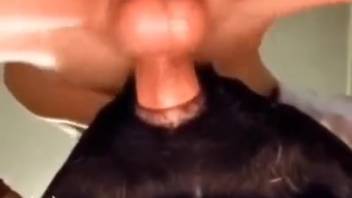 Guy wields his thick hard-on to slam that butthole